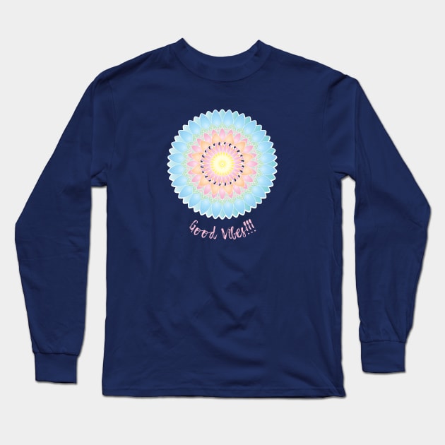 Flower Mandala Long Sleeve T-Shirt by emma17